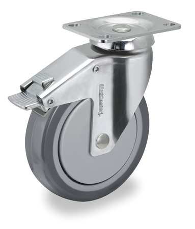 Swivel Plate Caster W 2 Position Directional Lock 4 In