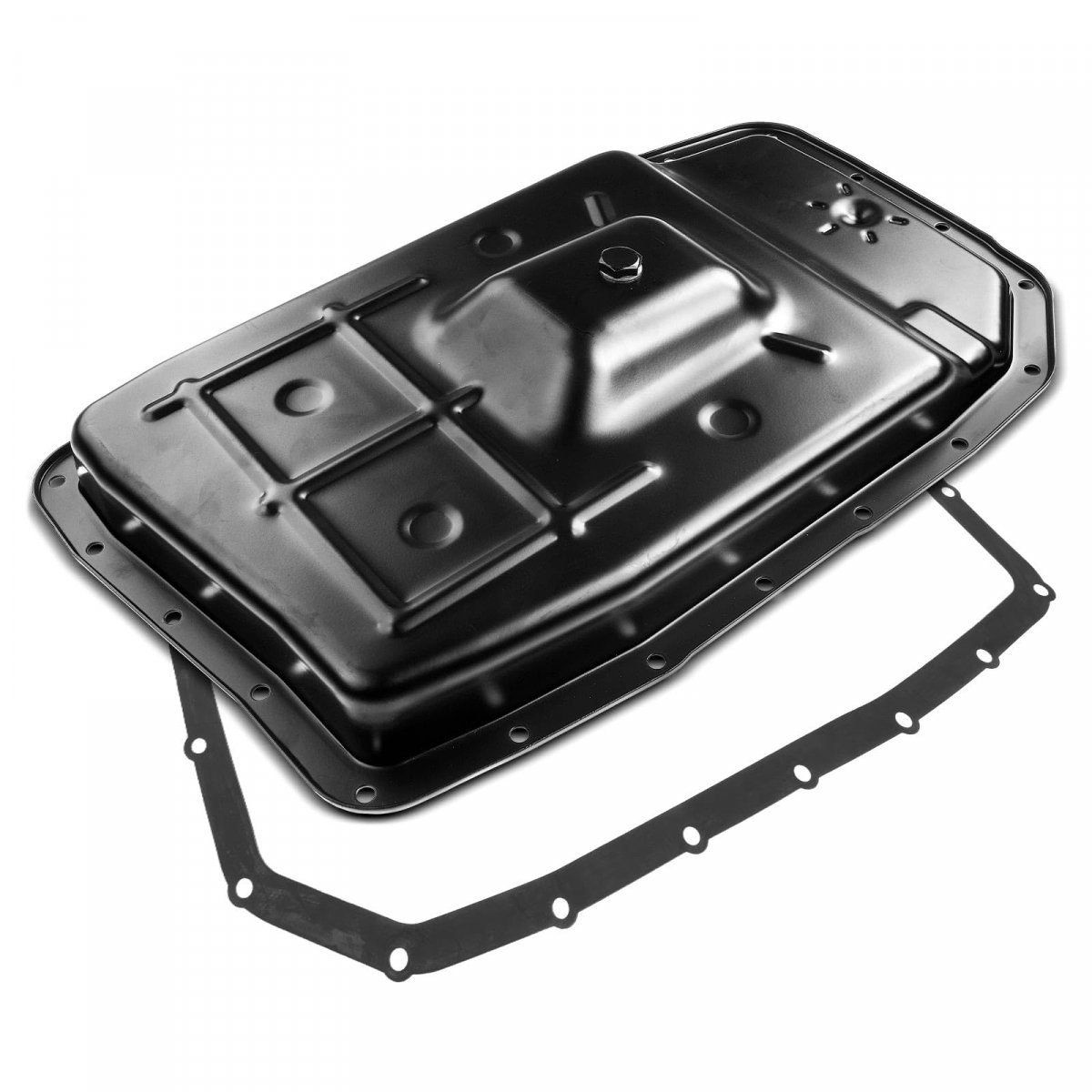 A Premium Transmission Oil Pan With Drain Plug Gasket Compatible 6r80