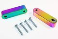Cuztom Tuning Honda Acura Aluminum Neo Chrome Engine Motor Swap Hood Vent Riser Spacers Bolt In Pair