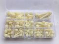 100pcs M4 M5 M6 Soltted Hand Twist Screws Nylon Solt Tightened Bolts Screw Bolt With Box Set White 