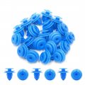 Uxcell 20 Pcs Blue Car Plastic Push In Fastener Rivets Clips 9mm X 12mm 18mm