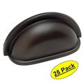 Cosmas 4310orb Oil Rubbed Bronze Cabinet Hardware Bin Cup Drawer Handle Pull 3 Inch 76mm Hole Centers 25 Pack 