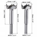 Uxcell Forstner Wood Boring Drill Bits 27mm 28mm Dia Hole Saw Carbide Alloy Steel Tip Round Shank Cutting For Hinge Plywood
