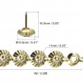 Uxcell 5pcs Upholstery Tacks Strips 1meter Flower Decorative Nail Trims For Sofa Headboard Chair Furniture With Nails 11mm Gold