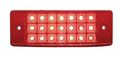 Red 21 Led Rectangle Side Marker Clearance Light 12v 6in X 2in Waterproof Sealed Dot Sae Certified For Trucks And Trailers Pack 