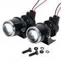 Astra Depot 2x 55w H3 Projector Glass Lens Driving Fog Lamp Light Halogen Bulb Bracket Kit