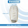 X Autohaux Tpu Car Remote Key Fob Case Cover With Chain 5 Button Full Protector Ford Fusion 2013-2016 For F150 2015-2017 White
