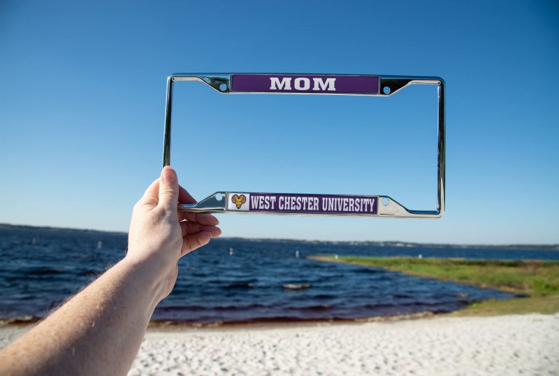 Desert Cactus West Chester University Metal License Plate Frame For Front Or Back Of Car Officially Licensed Mom