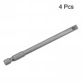 Uxcell 4 Pcs Slotted Screwdriver Bits 6mm Length 1 Hex Shank Magnetic Flat Head Drive Bit Holder For Power Drill Impact Driver