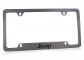 Jeep License Plate Frame Blacked Out Metal Engraved
