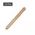 Uxcell 1 4-20x2-3 4 Hanger Bolts 12pcs Double Ended Screws Wood Dowel For Furniture