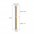 Uxcell 1 4-20x2-3 4 Hanger Bolts 12pcs Double Ended Screws Wood Dowel For Furniture