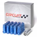 Circuit Performance Forged Steel Extended Hex Lug Nut For Aftermarket Wheels 12x1 25 Blue 20 Piece Set Tool