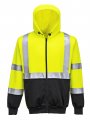 Portwest Ub315 Hi-vis Two-tone Workwear Zipped Hoodie Yellow Black 6x-large 