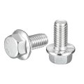 25pcs 16-18 X 3 4 Flanged Hex Head Bolts 304 Stainless Steelagon Screws Flange Hex Drive 5 8 Grade For Machinery Industry Home 