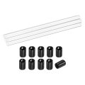 5pcs Clear Rigid Acrylic Pipe 10mm 39 Id X 12mm 0 47 Od 10 Round Polycarbonate Tube Plastic Tubing With Rubber Caps For 