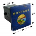Rustic Montana State Flag Distressed Usa Tow Trailer Hitch Cover Plug Insert