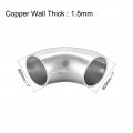 Uxcell Stainless Steel 304 Pipe Long Radius 90 Degree Elbow Butt-weld 1-inch Od 1 5mm Thick Size 2pcs