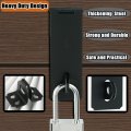 Alise Hasp Lock Door Hinge Padlock Black Clasp Latch Hinges For Doors 5 Inch Sus 304 Stainless Steel Chest Latches Ms700b-5c