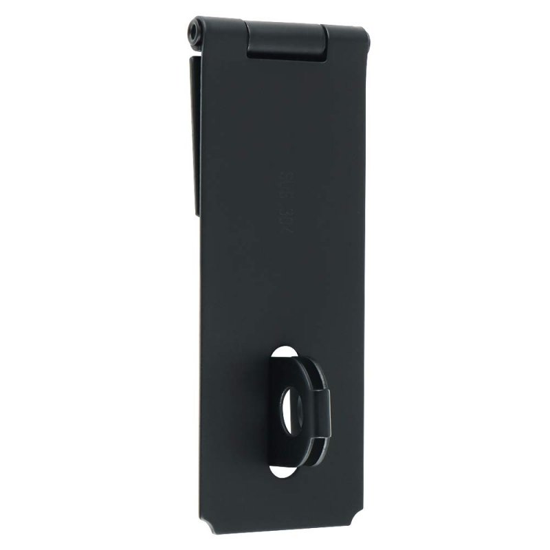 Alise Hasp Lock Door Hinge Padlock Black Clasp Latch Hinges For Doors 5 Inch Sus 304 Stainless Steel Chest Latches Ms700b-5c