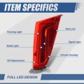 Gm2801259 Rear Led Drl Tail Lights Brake Lamps With Reverse Compatible Cadillac Xts 2013-2017 Passenger Right Side Red Lens