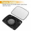 X Autohaux Car Right Side Rearview Heated Mirror Glass With Backing Plate For Land Rover Discovery 3 2004-2009 No Lr017067