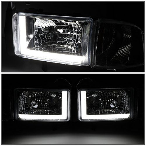 Auto Dynasty 4pcs Led Drl Headlights Assembly And Signal Lamps For Dodge Ram 1500 2500 3500 Non-sport Model 94-02 Driver