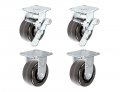 Casterhq Brand 4 X 2 Tool Box Kit Phenolic Wheel 3 200 Lbs Capacity Per Set Of 