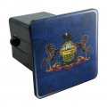 Rustic Pennsylvania State Flag Distressed Usa Tow Trailer Hitch Cover Plug Insert 