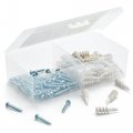 Qualihome Small Mini N 6 Plastic Self-drilling Drywall Anchors With Screws Kit 50 Pack