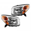 Headlight Assemblies For Toyota Rav4 2004 2005 Driver And Passenger Side Pair Clear Lens Halogen Waterproof 