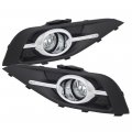 Black Bezel Oe-style Front Fog Light Driving Lamp Housing Assembly For 2012-2014 Honda Cr-v Power Switch Universal Wiring 