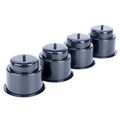 Legoyo 4 Pcs Boat Black Recessed Plastic Cup Drink Can Holder With Drain -new 