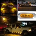 Uwdesy 10pcs Amber 4 Led Side Marker Lights Front Rear Interior Clearance Tail Light Warning Turn Indicators Underglow Wheel