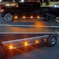 Uwdesy 10pcs Amber 4 Led Side Marker Lights Front Rear Interior Clearance Tail Light Warning Turn Indicators Underglow Wheel