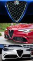 Fits For 2017-2018 Alfa Romeo Giulia Quadrifoglio Carbon Fiber Front V Shape Grill Cover Outline Trim