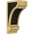 Ekena Millwork Corw03x04x08ditublal Diane Recessed W Ironcraft Tudor Inlay Wood Corbels 3 1 W X 4 D 8 H Alder 