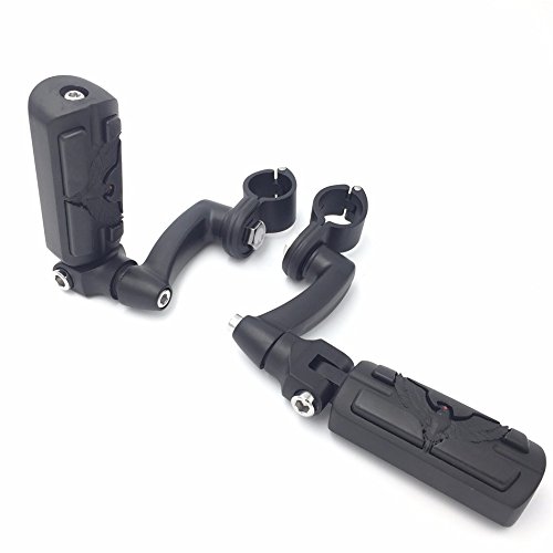 360 Degrees Adjustable Highway Peg Mounting Kit Eagle Hawk Style Footrest For 1 5 In Engine Guard Frame Tube V-star Roadstar