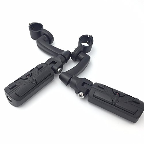 360 Degrees Adjustable Highway Peg Mounting Kit Eagle Hawk Style Footrest For 1 5 In Engine Guard Frame Tube V-star Roadstar