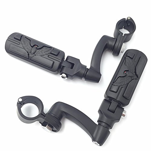 360 Degrees Adjustable Highway Peg Mounting Kit Eagle Hawk Style Footrest For 1 5 In Engine Guard Frame Tube V-star Roadstar