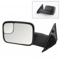 Vipmotoz Manual Adjust Driver Side Left View Exterior Towing Mirror Glass Replacement For 2002-2008 Compatible With Dodge Ram 