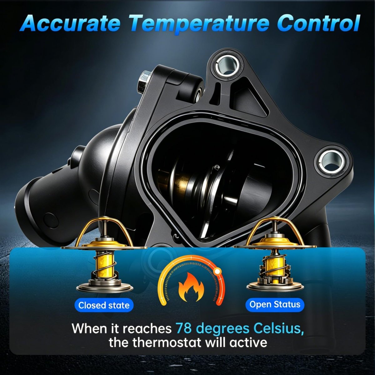Engine Coolant Thermostat With Housing For Honda Civic 2 0l006011 2 4l 2012 2015 Cr V 2 2007 2014 Replace 19320 Raa A02 R40 A01