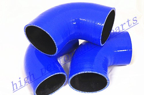 3x Blue Silicone Elbow Coupler Hose 4 Ply 2 75 In 70 Mm Turbo Air Intake Intercooler With T Bolt Clamps