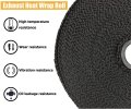 2 X 50 Exhaust Heat Wrap Roll Fiberglass For Motorcycle Manifold Header Pipe Tape Black Will Lose Color