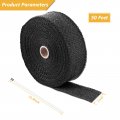 2 X 50 Exhaust Heat Wrap Roll Fiberglass For Motorcycle Manifold Header Pipe Tape Black Will Lose Color