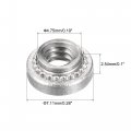 Uxcell Self -clinching Nuts 6-32 X 0 1-inch Stainless Steel Rivet Nut Round Head Metal Sheet Mounting Hardware Fastener 100pcs
