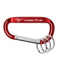 Ipick Image Officially Licensed Ford F-150 Lightning Laser-etched Red Metal Carabiner Keychain With Split Key Rings