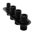 4 Ports Black Aluminum Alloy Air Conditioning Bulkhead Replacement For Oem And Aftermarket Systems Classic Hot Rod 