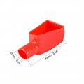 Uxcell Battery Terminal Insulating Rubber Protector Covers For 20mm Cable Trapezoid Shape Red Black 1 Pair