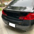 Ecotric Rear Trunk Spoiler Compatible With 2007-2015 Infiniti G35 G25 G37 Q40 4 Door Sedan Model Wing Lip Body Kit Carbon Fiber